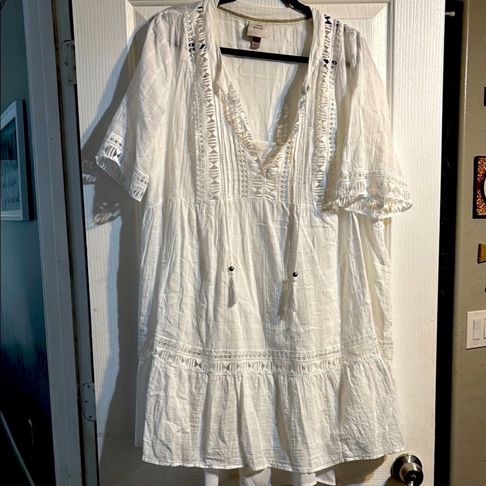 Knox Rose White Boho Tunic Dress